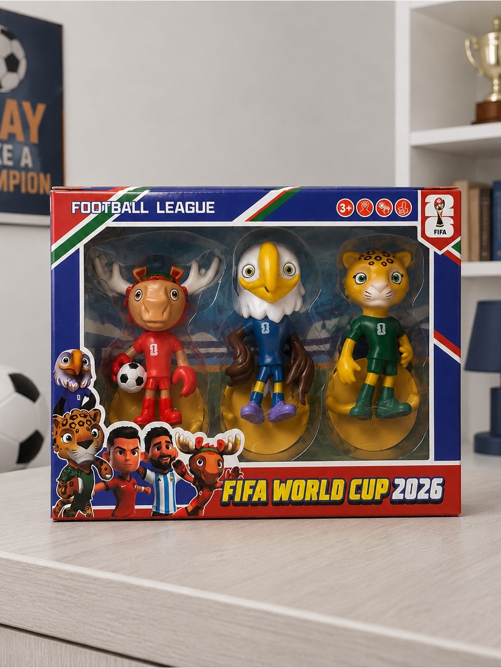 FIFA World Cup 2026 Football League Animal Figure Set Soccer Toy Pack